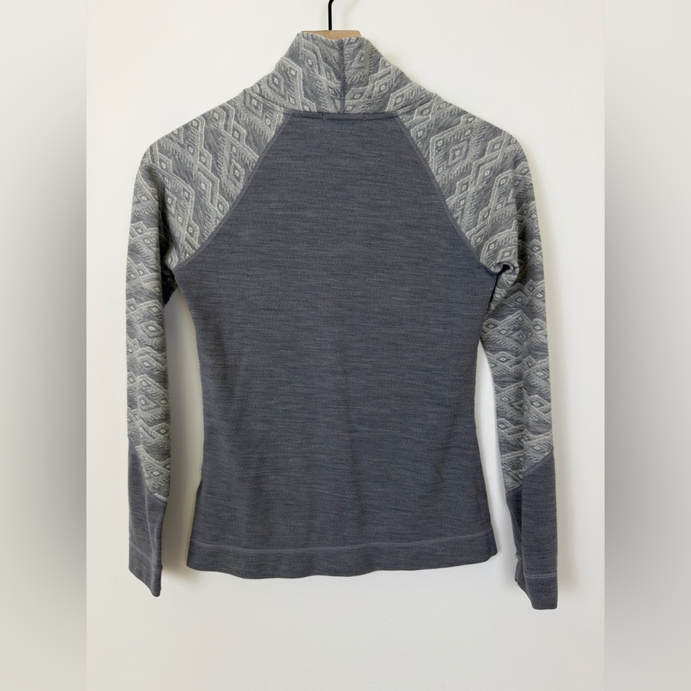 Smartwool Merino 250 Base Layer XS Gray Pattern Thermal Top - Picture 3 of 8